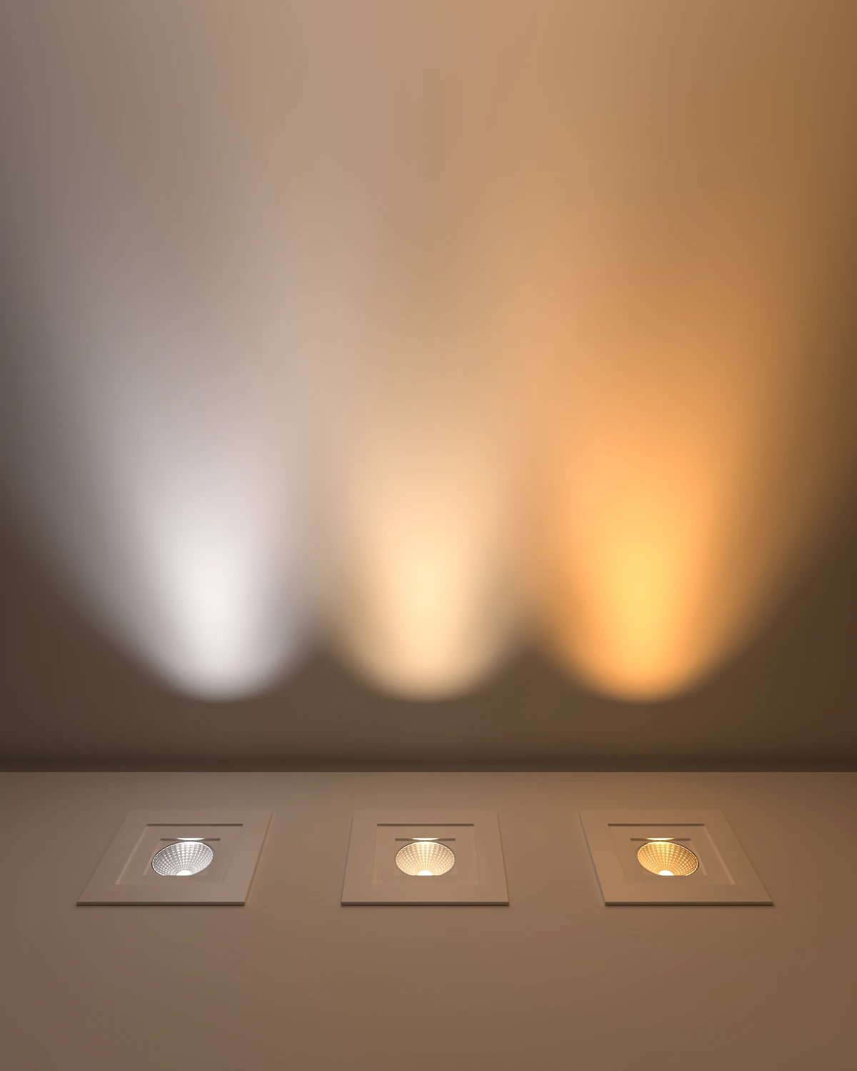 Spots encastrés au plafond